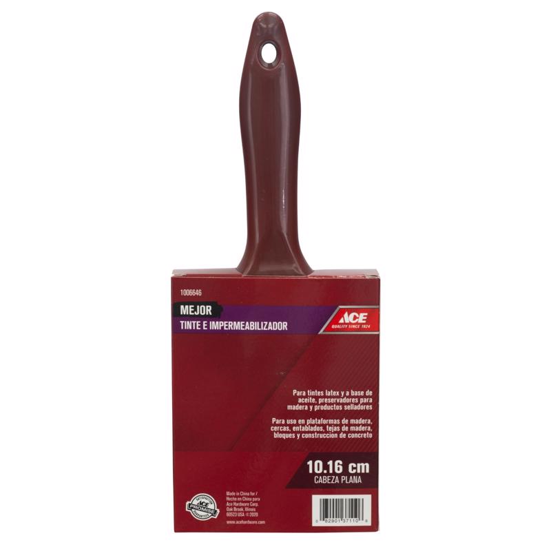 Ace Better 4 in. Flat Stain Brush, Pack of 6