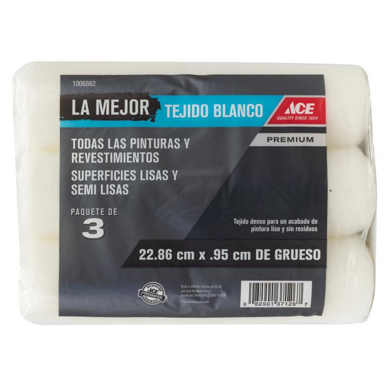Ace Best Woven 9 in. W X 3/8 in. Paint Roller Cover 3 pk, Pack of 3