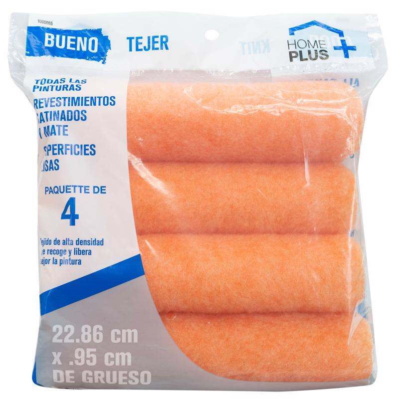 Home Plus Good Polyester Knit 9 in. W X 3/8 in. Paint Roller Cover 4 pk, Pack of 6