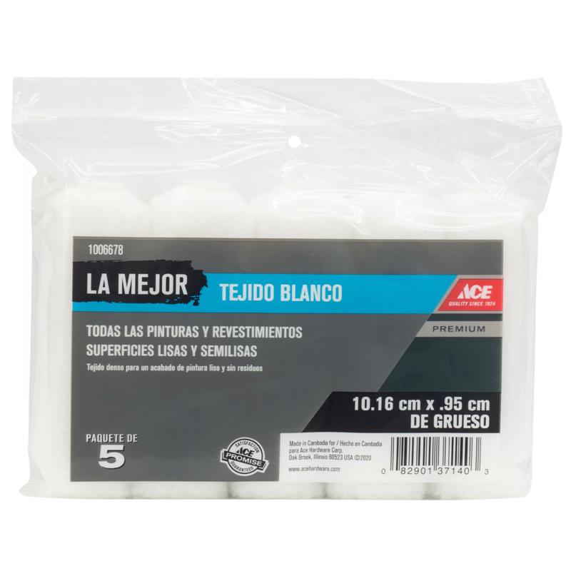 Ace Best Woven Fabric 4 in. W X 3/8 in. Mini Paint Roller Cover 5 pk, Pack of 5