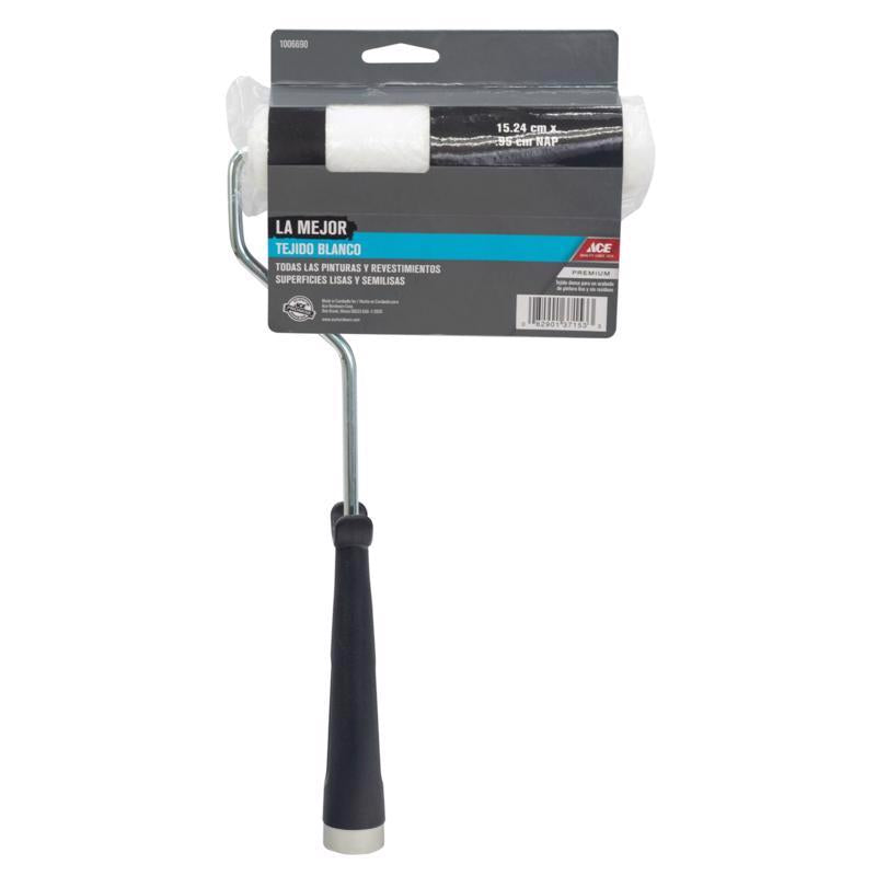 Ace Best Woven Fabric 6 in. W X 3/8 in. Mini Paint Roller with Frame 1 pk, Pack of 5