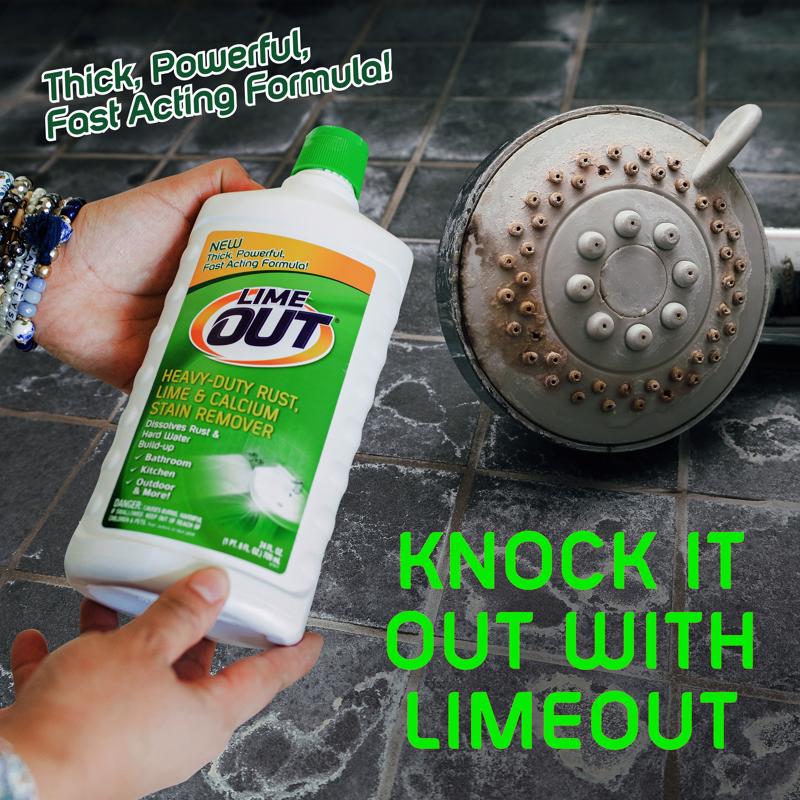 LimeOut Extra No Scent Rust & Calcium Stain Remover 24 oz Liquid, Pack of 6