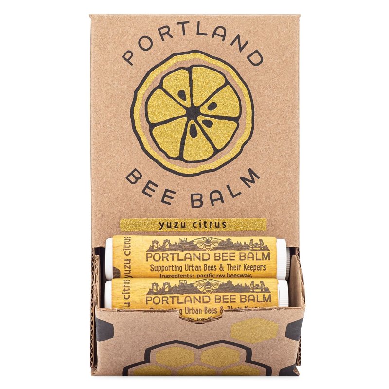 Portland Bee Balm 120 Lip Balm, Yuzu Citrus, 3/PK, Pack of 24