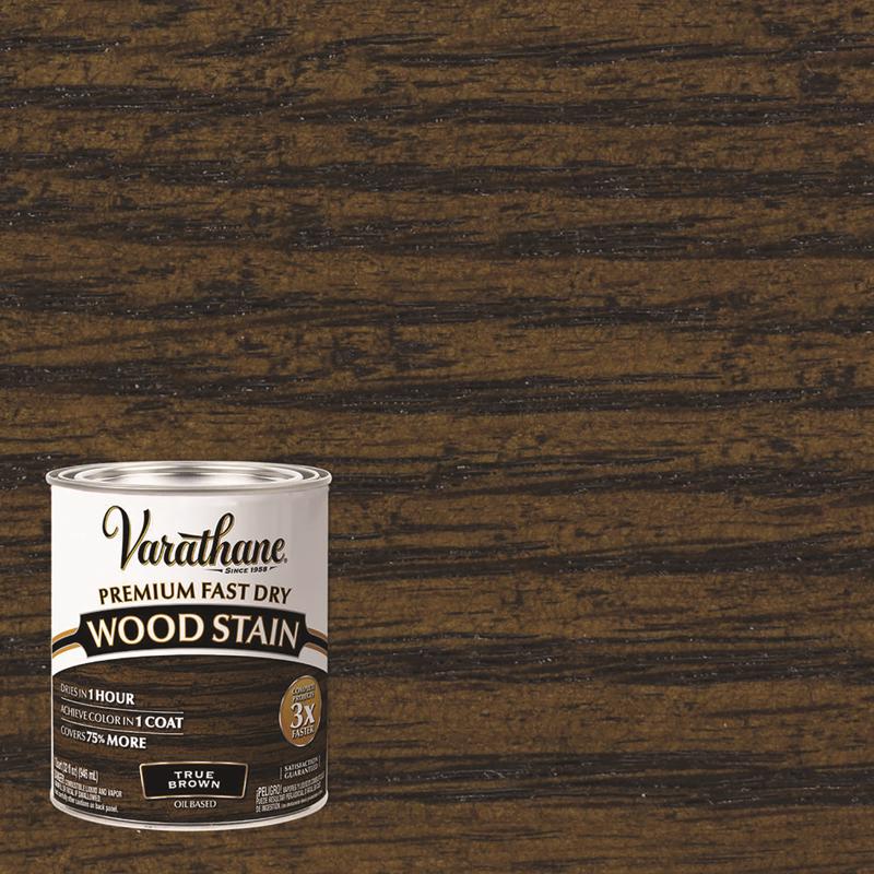 Varathane Premium True Brown Oil-Based Urethane Modified Alkyd Fast Dry Wood Stain 1 qt, Pack of 2