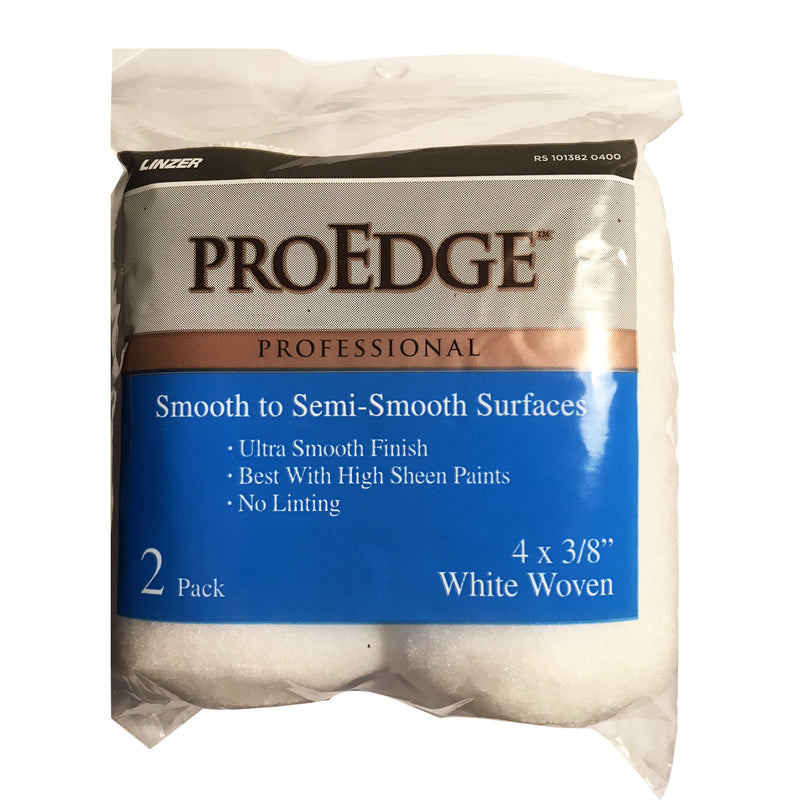 Linzer ProEdge Woven 4 in. W X 3/8 in. Trim Paint Roller Cover 2 pk, Pack of 6