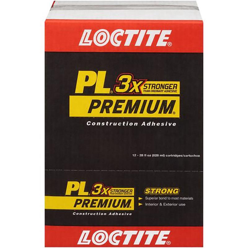 Loctite PL Premium Polyurethane Construction Adhesive 28 oz, Pack of 12