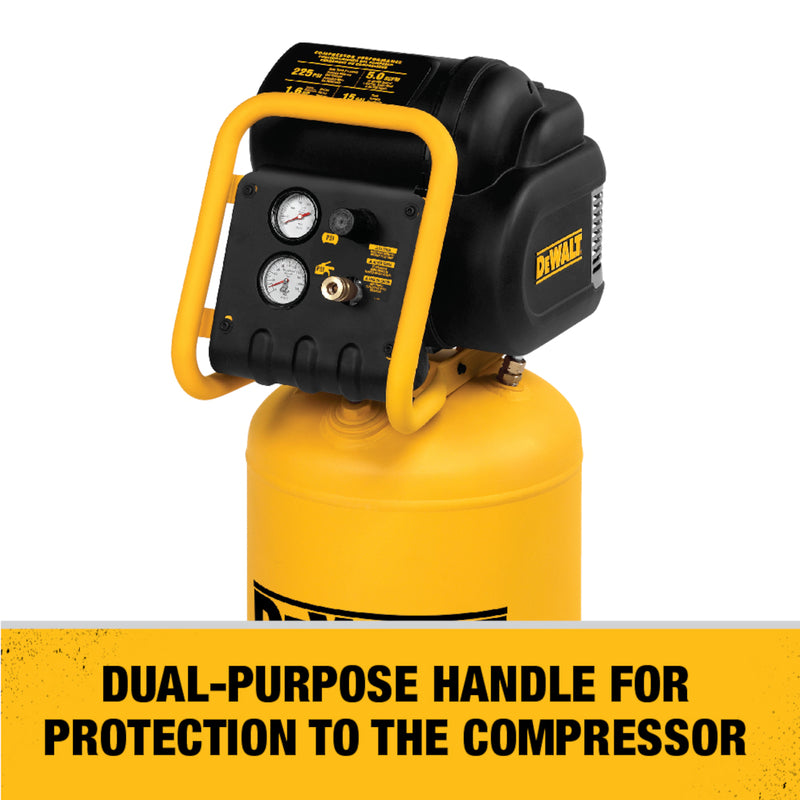 DeWalt 15 gal Vertical Portable Air Compressor Tank 225 psi 1.6 HP