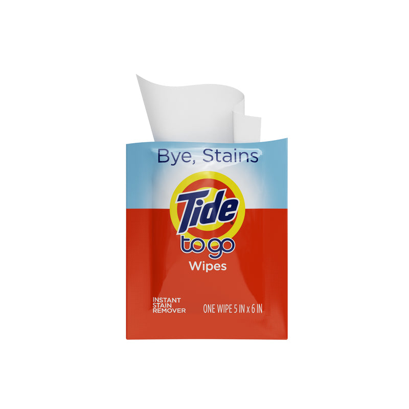 Tide To Go No Scent Stain Remover 10 wipes Wipes, Pack of 12