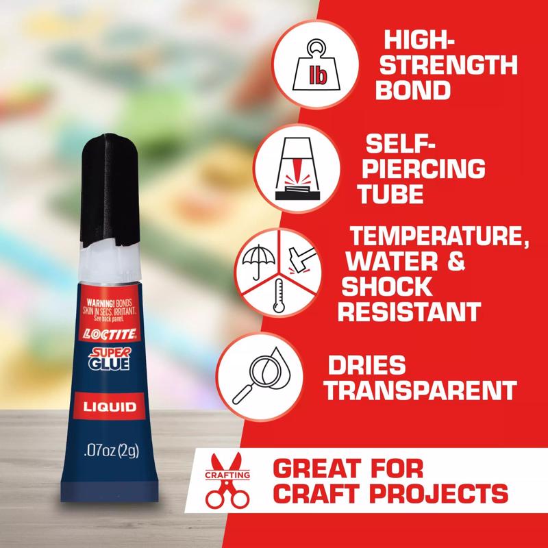 Loctite High Strength Cyanoacrylate Clear Super Glue 4 gm