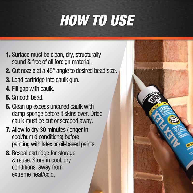 DAP Alex Flex Antique White Acrylic Latex Interior Molding and Trim Sealant 10.1 oz, Pack of 12