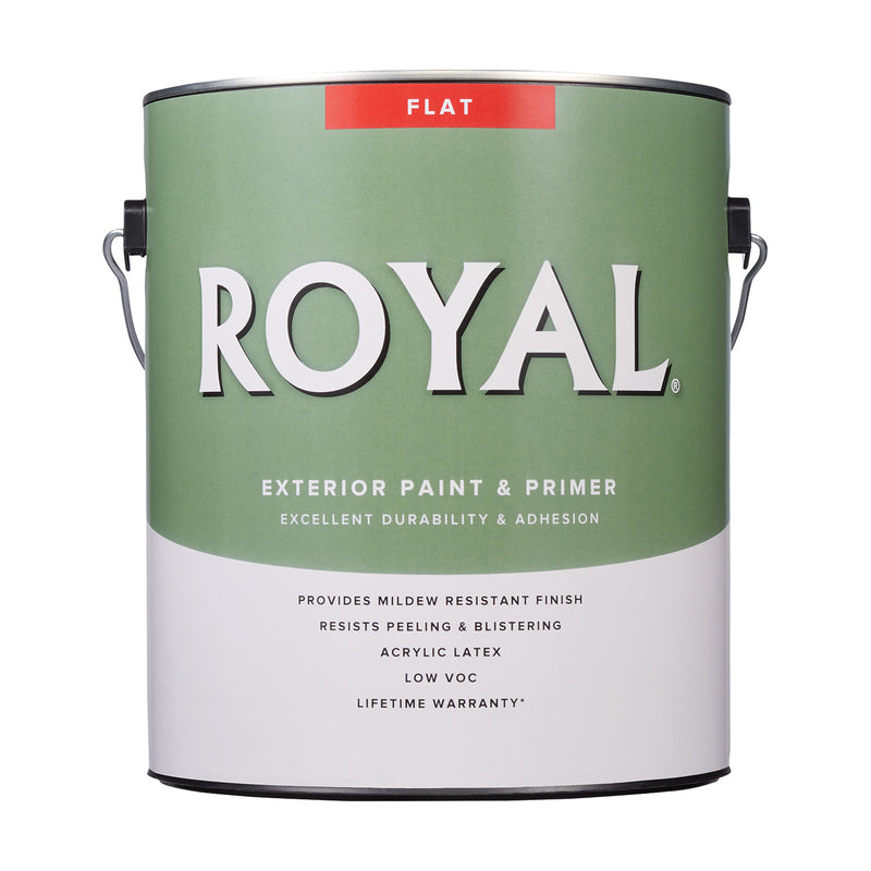 Royal Flat Tint Base Ultra White Base Paint Exterior 1 gal, Pack of 4