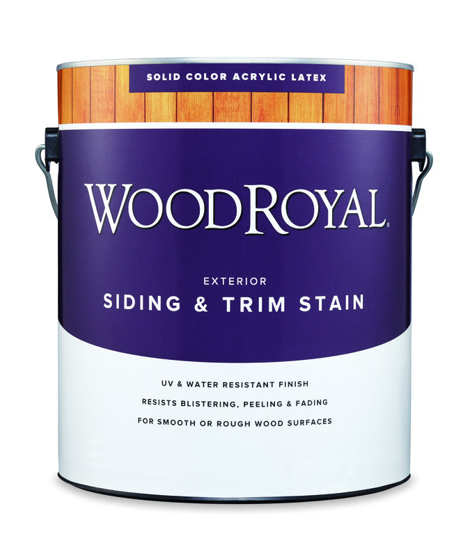 Ace Wood Royal Solid Tintable Flat Ultra White Base Acrylic Latex Siding and Trim Stain 1 gal, Pack of 4