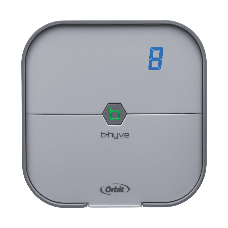 b-hyve 57925 Timer, 24 VAC, 8 -Zone, 2 -Program, Digital Display, Wall Mounting, Gray