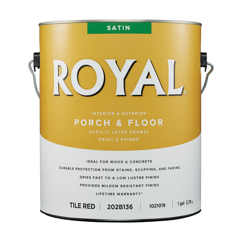 Royal Satin Tile Red Porch and Floor Paint+Primer 1 gal, Pack of 2