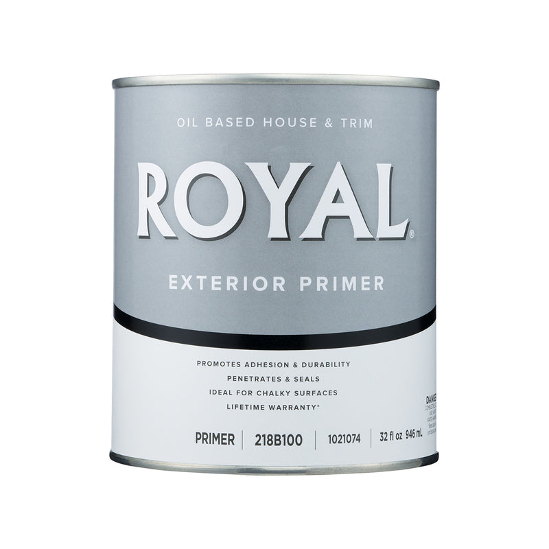Royal Primer Flat Oil-Based Primer 1 qt, Pack of 4