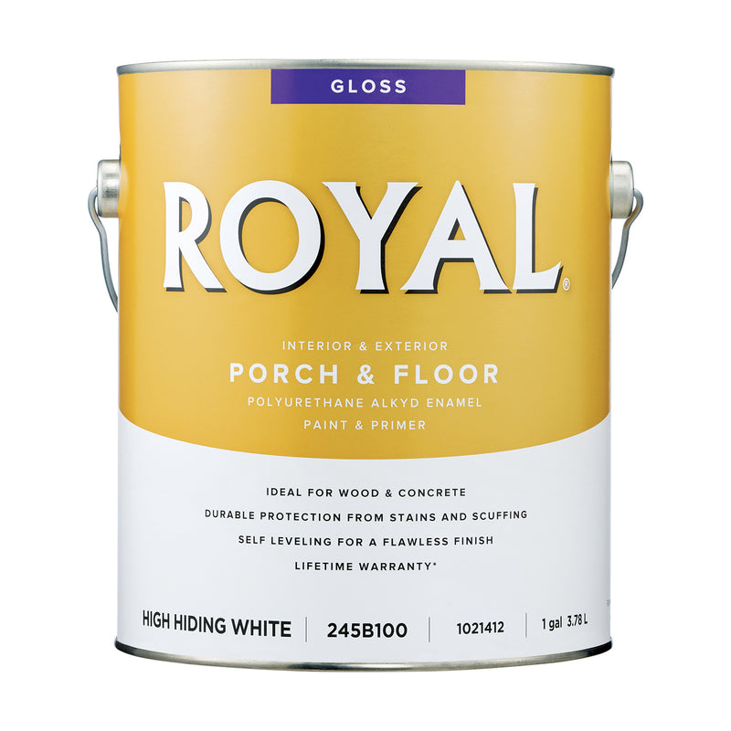 Royal Gloss High-Hiding White Porch & Floor Alkyd Enamel 1 gal, Pack of 2