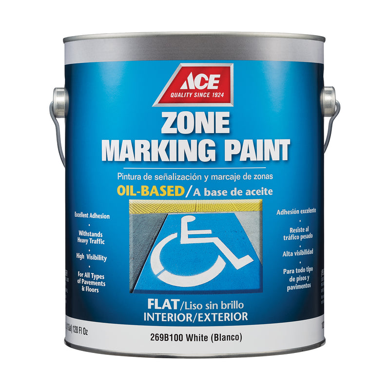 Ace White Zone Marking Paint 1 gal, Pack of 4