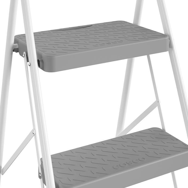 Cosco 47.6 in. H X 16.81 in. W X 2.91 in. D 225 lb. capacity 3 step Steel Folding Step Stool, Pack of 2