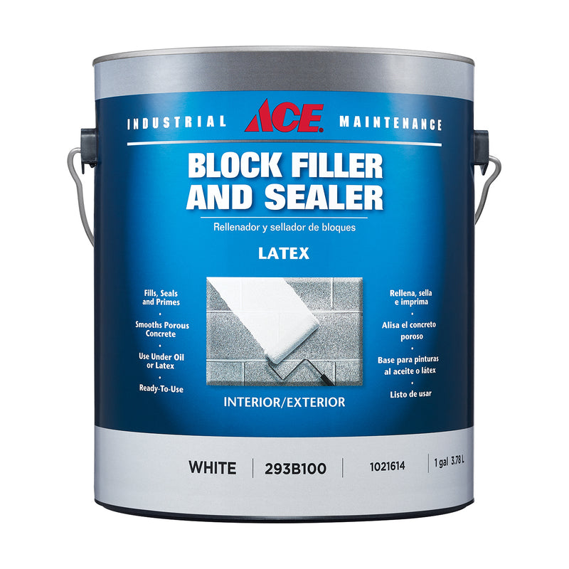 Ace White Latex Block Filler and Sealer 1 gal, Pack of 4