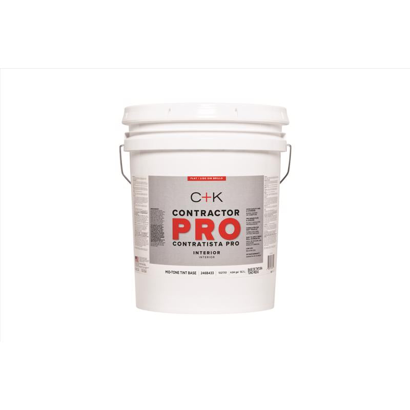 C+K Contractor Pro Flat Tint Base Mid-Tone Base Paint Interior 5 gal