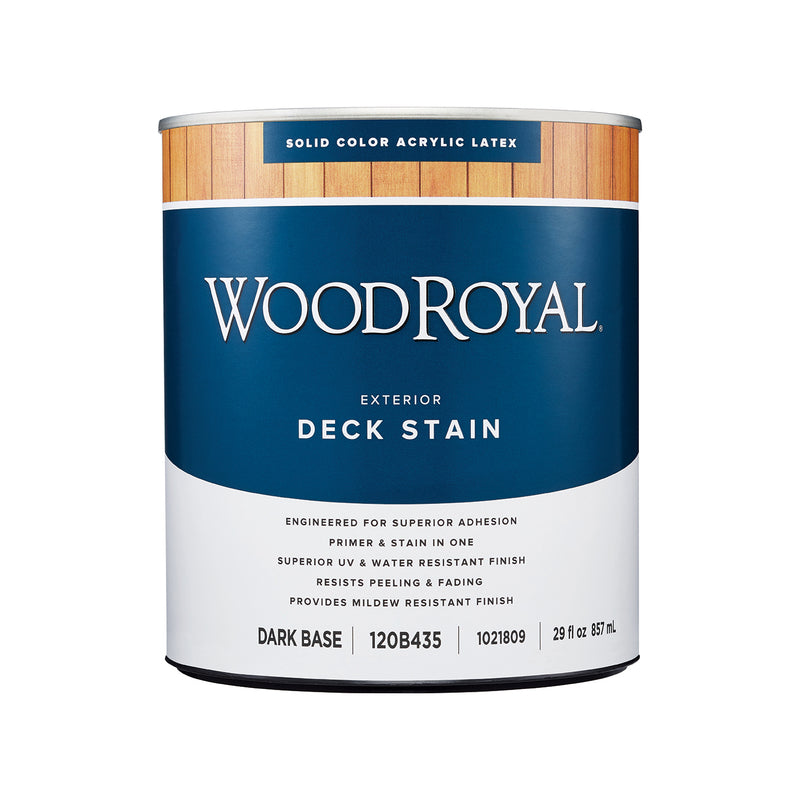 Ace Wood Royal Solid Tintable Flat Tint Base Dark Base Acrylic Latex Deck Stain 1 qt, Pack of 4