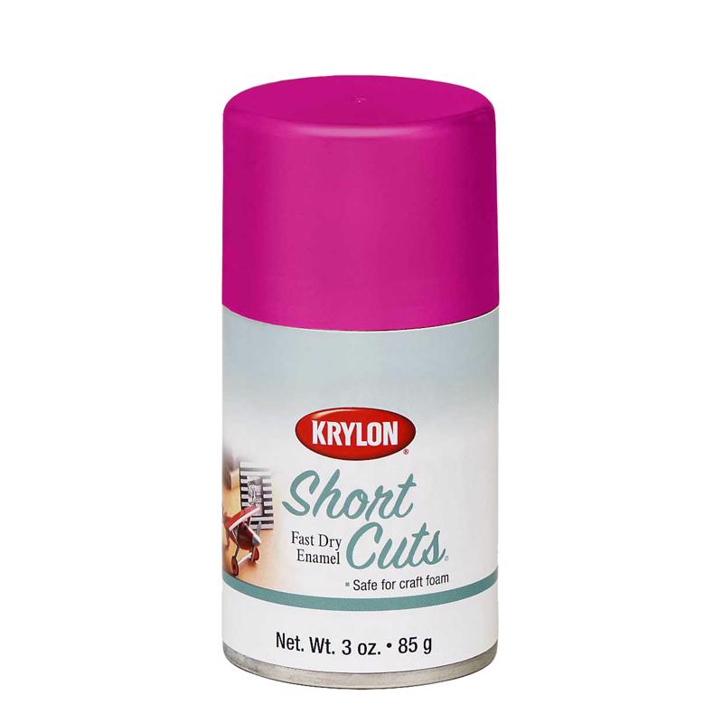 Krylon Short Cuts Gloss Hot Pink Spray Paint 3 oz, Pack of 6