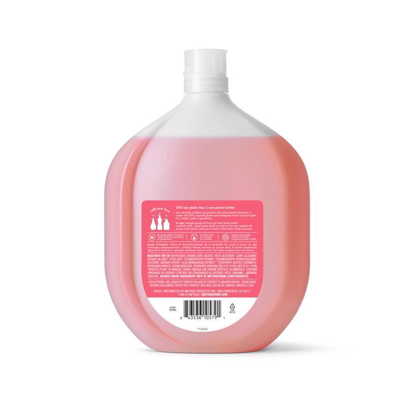 Method Pink Grapefruit Scent Gel Hand Wash Refill 34 oz, Pack of 4