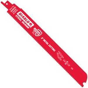Diablo DS0920BF5 Reciprocating Saw Blade, 1 in W, 9 in L, 20/24 TPI, Steel Cutting Edge