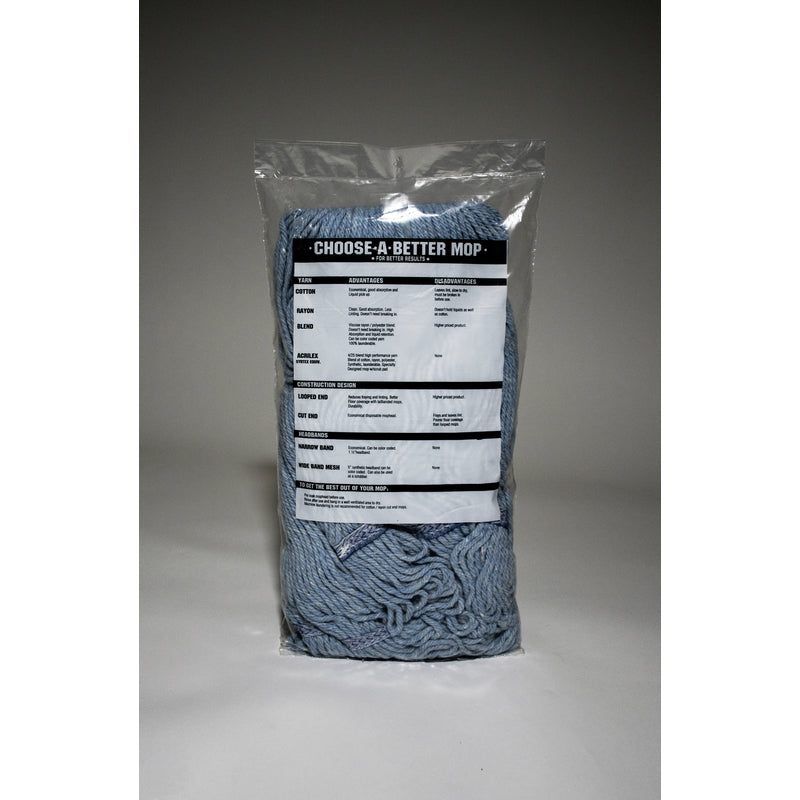 Elite Mops and Brooms 24 oz. Looped Cotton/Synthetic Blend Mop Refill 1 pk