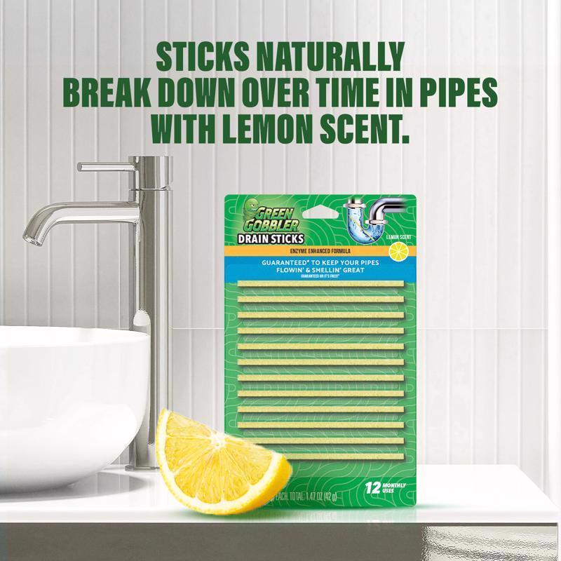 Green Gobbler Strip Drain Deodorizer 1.47 oz, Pack of 12