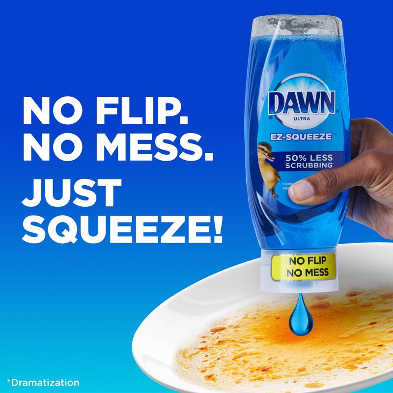 Dawn EZ Squeeze Ultra Original Scent Liquid Dish Soap 14.7 oz 1 pk, Pack of 8