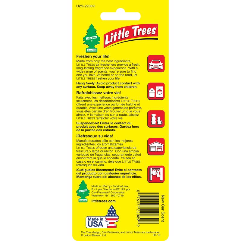 Little Trees New Car Scent Air Freshener Solid 2 pk, Pack of 12