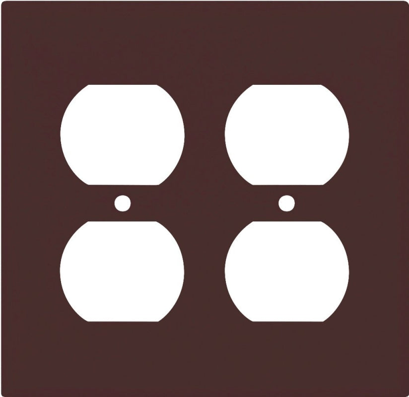 Eaton Wiring Devices PJ82B Series Duplex and Single Receptacle Wallplate, Mid-Size, 4-7/8 in L, 4-15/16 in W, Pack of 20