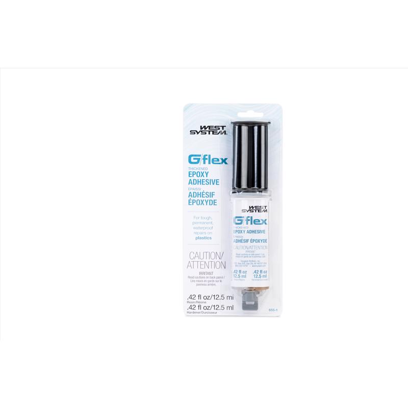 West System High Strength Black/White Epoxy Syringe 1 oz, Pack of 12