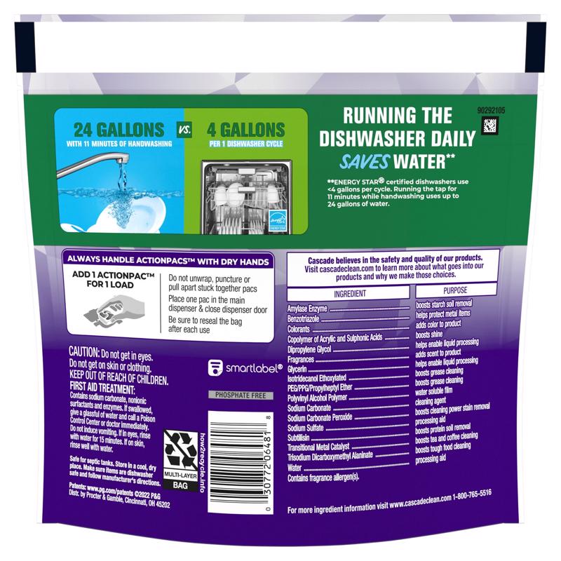 Cascade Platinum Plus Fresh Scent Pods Dishwasher Detergent 6 oz 11 pk, Pack of 6