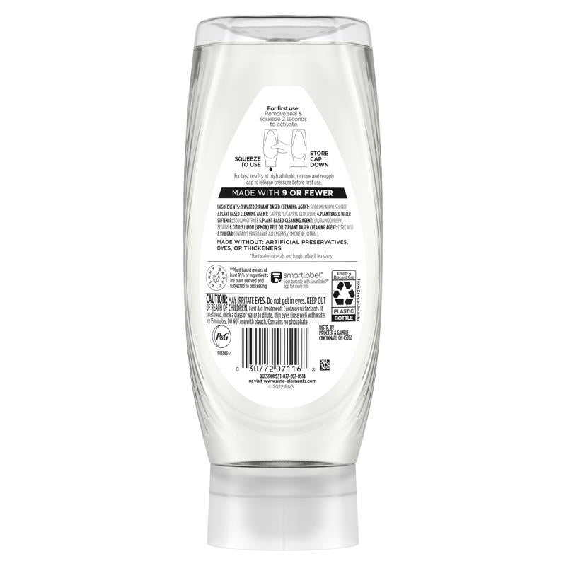 9 Elements EZ Squeeze Lemon Scent Liquid Dish Soap 15 oz 1 pk, Pack of 6
