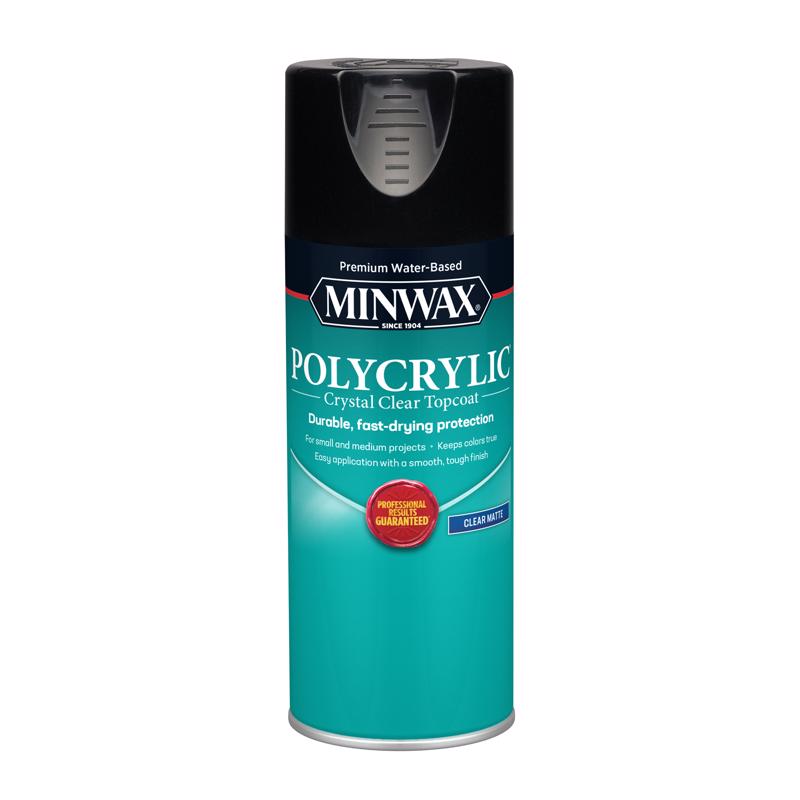 Minwax Polycrylic Matte Clear Water-Based Polycrylic Protective Finish 11-1/2 oz, Pack of 6