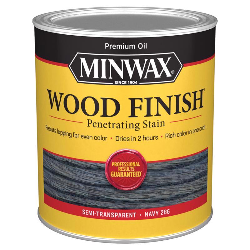 Minwax Wood Finish Semi-Transparent Navy Oil-Based Penetrating Wood Stain 1 qt, Pack of 4