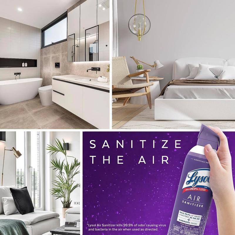 Lysol Light Breeze Scent Air Sanitizer 10 oz 1 pk, Pack of 6