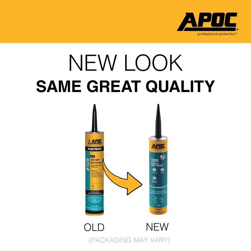 APOC Black Asphalt Roof Cement 10 oz, Pack of 12