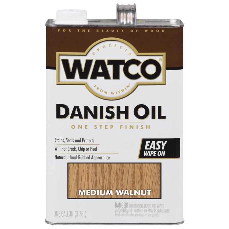 WATCO Transparent Medium Walnut Oil-Based Danish Oil 1 gal, Pack of 2