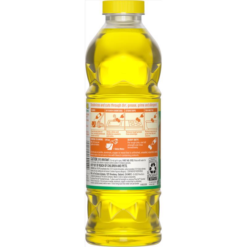 Pine-Sol Lemon Scent Concentrated All Purpose Cleaner Liquid 80 fl. oz., Pack of 6