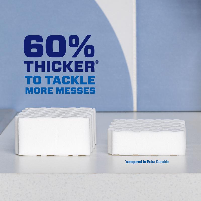 Mr. Clean Ultra Thick Eraser Heavy Duty Cleaning Pad For All Purpose 4.6 in. L 3 pk, Pack of 4