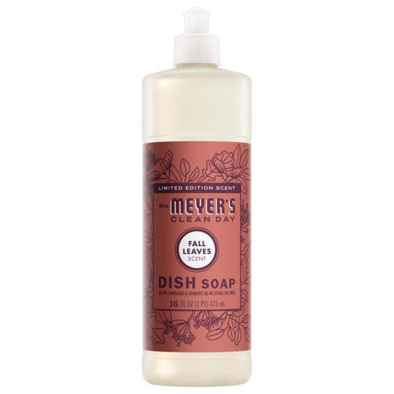 Mrs. Meyer's Clean Day Fall Leaves Scent Liquid Dish Soap 16 oz 1 pk, Pack of 6