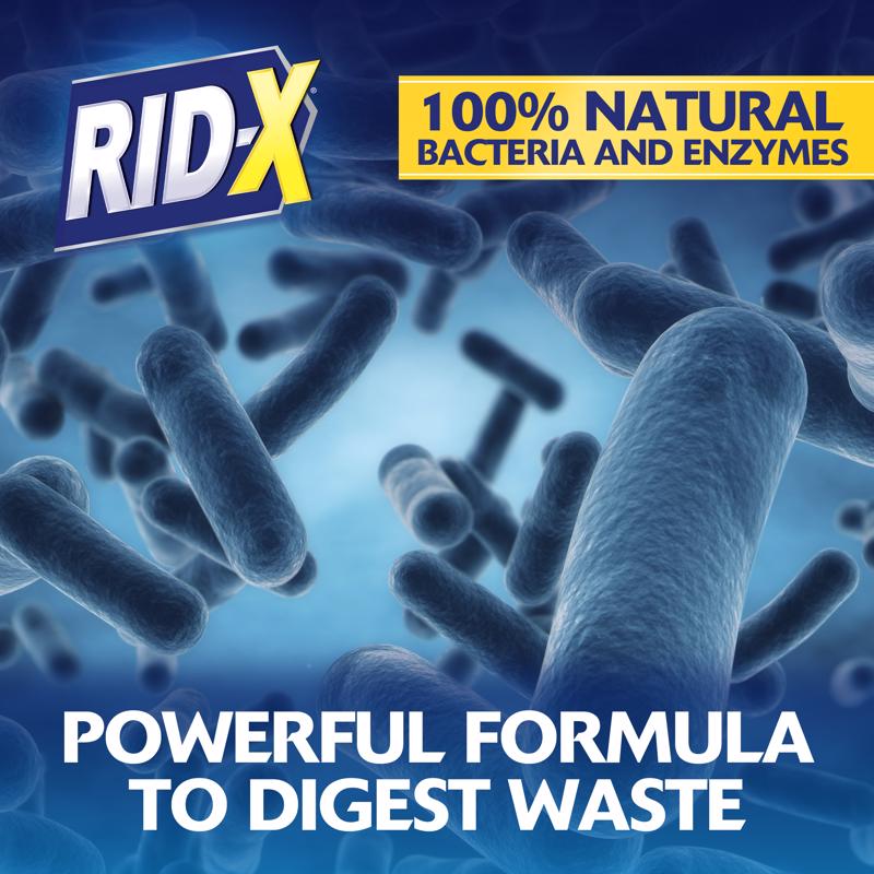 RID-X Powder Septic System Cleaner 9.8 oz, Pack of 12