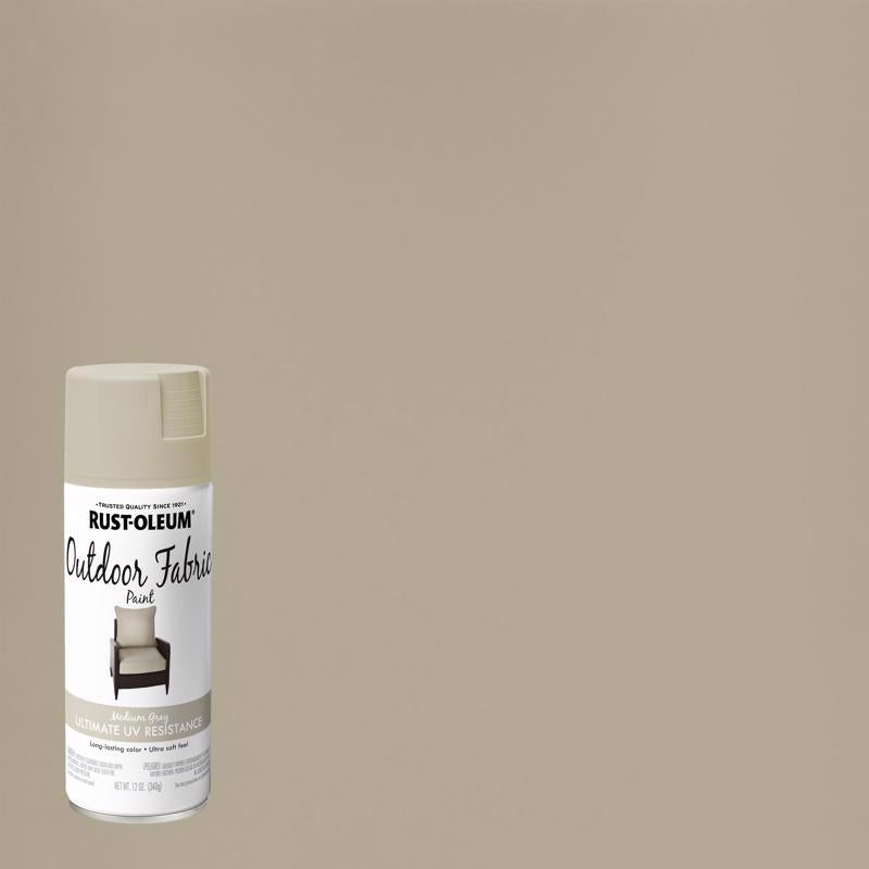 Rust-Oleum Flat Medium Gray Fabric Spray Paint 12 oz, Pack of 6