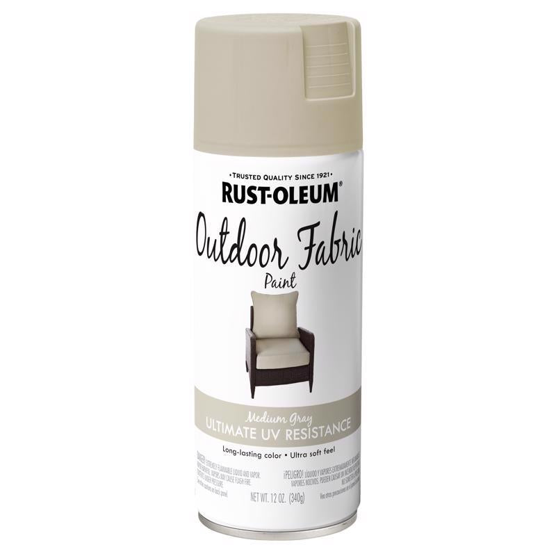 Rust-Oleum Flat Medium Gray Fabric Spray Paint 12 oz, Pack of 6