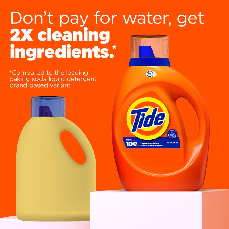 Tide HE Turbo Clean Original Scent Detergent Liquid 84 fl. oz. 1 pk, Pack of 4