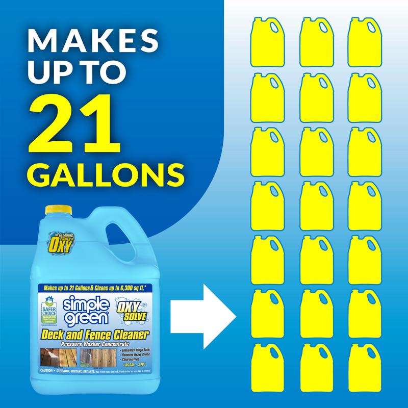 Simple Green Oxy Solve Deck and Fence Cleaner 1 gal Liquid, Pack of 4