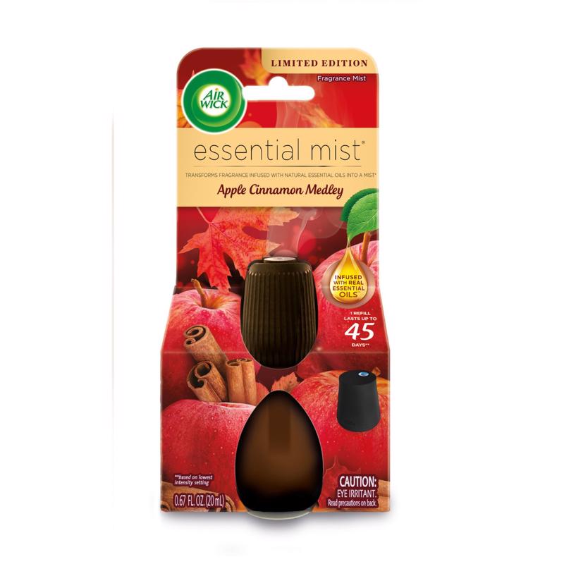 Air Wick Apple & Cinnamon Scent Air Freshener Refill 0.67 oz Liquid 1 pk, Pack of 6